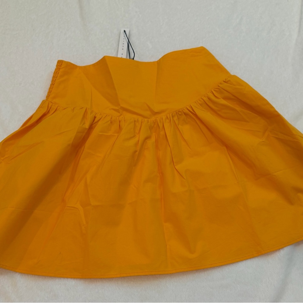 Susana Monaco Vibrant Orange A-Line Skirt